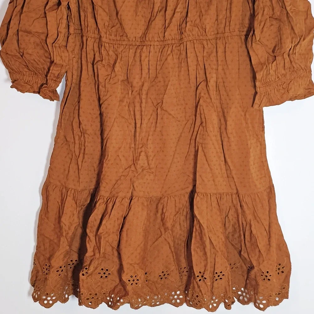 Universal Thread Brown Ruffle Dress - Picture 3 of 16